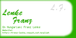 lenke franz business card